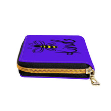 Load image into Gallery viewer, Ti Amo I love you - Exclusive Brand  - Dark Purple - Bee Kind - Zipper Purse Clutch Bag
