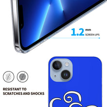 Load image into Gallery viewer, Ti Amo I love you - Exclusive Brand - Blue Blue Eyes - Double White Heart - iPhone 14 Transparent Acrylic Case (2 cameras)
