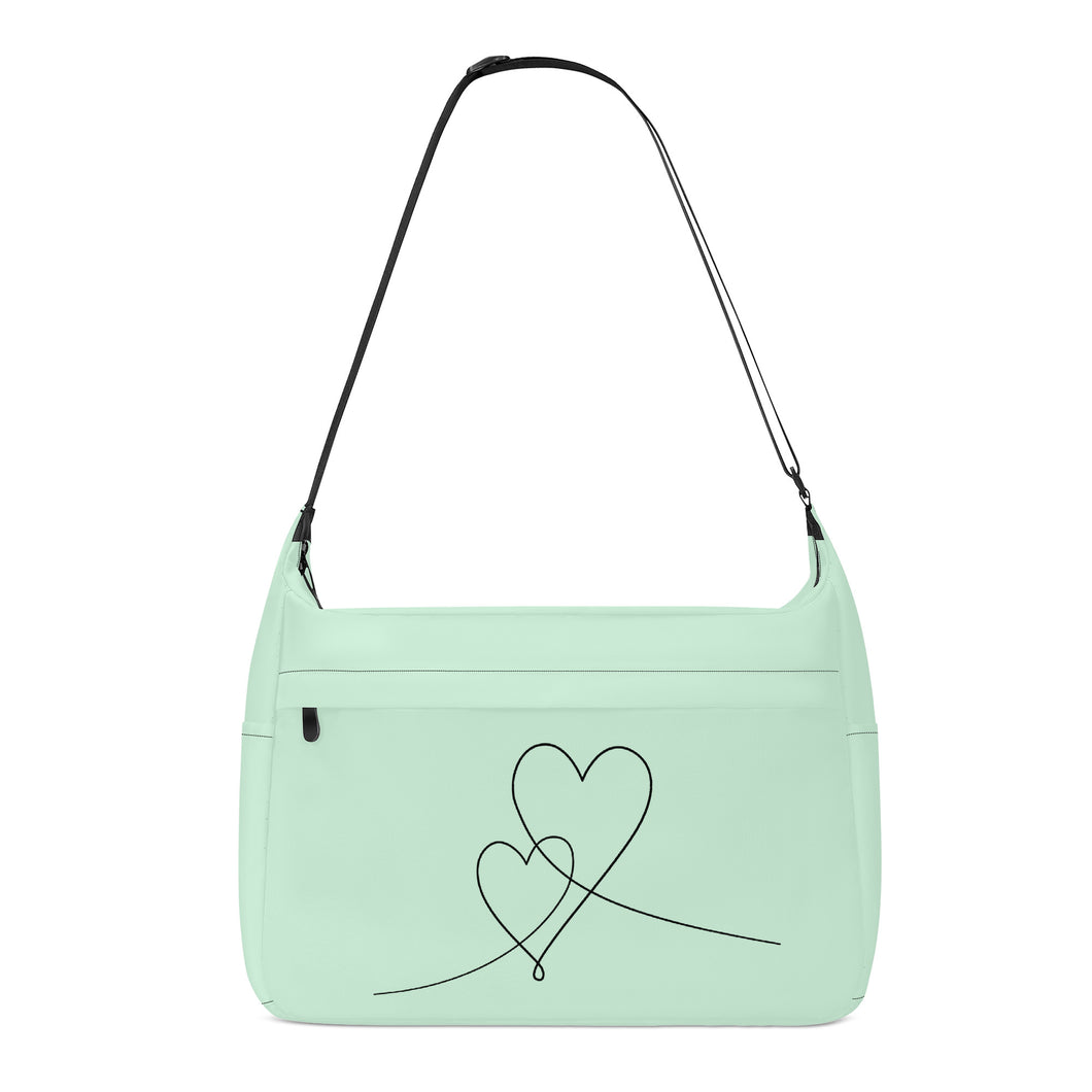 Ti Amo I love you - Exclusive Brand - Blue Romance -  Double Script Heart - Journey Computer Shoulder Bag