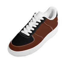 Load image into Gallery viewer, Ti Amo I love you - Exclusive Brand -Unisex - Brown with Black Accents Low Top Unisex Sneakers
