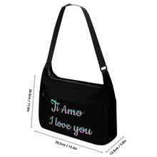 Load image into Gallery viewer, Ti Amo I love you - Exclusive Brand - Black - Pastel Lettering - Journey Computer Shoulder Bag
