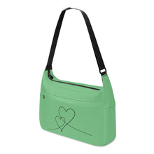 Load image into Gallery viewer, Ti Amo I love you - Exclusive Brand - De York Green - Double Script Heart - Journey Computer Shoulder Bag
