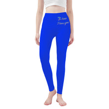 Load image into Gallery viewer, Ti Amo I love you - Exclusive Brand  - Blue Blue Eyes - Pastel Lettering - Yoga Leggings
