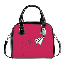 Load image into Gallery viewer, Ti Amo I love you  - Exclusive Brand - Cerise Red 2 - Paper Airplane - Shoulder Handbag
