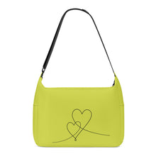 Load image into Gallery viewer, Ti Amo I love you - Exclusive Brand - Alliance Lime - Double Script Heart - Journey Computer Shoulder Bag
