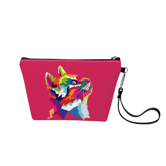Ti Amo I love you - Exclusive Brand - Cerise Red 2 - Cat - Sling Cosmetic Bag