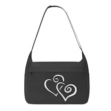 Load image into Gallery viewer, Ti Amo I love you - Exclusive Brand - Dark Charcoal - Double White Heart - Journey Computer Shoulder Bag
