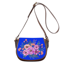 Load image into Gallery viewer, Ti Amo I love you - Exclusive Brand - Blue Blue Eyes - Floral Bouquet - Saddle Bag
