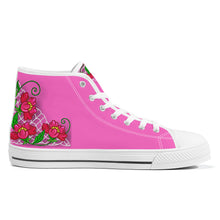 Load image into Gallery viewer, Ti Amo I love you - Exclusive Brand - High-Top Canvas Shoes - White Soles
