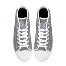 Load image into Gallery viewer, Ti Amo I love you - Exclusive Brand - High-Top Canvas Shoes - White Soles
