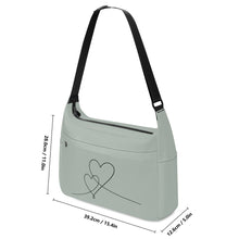 Load image into Gallery viewer, Ti Amo I love you - Exclusive Brand  - Ash - Double Script Heart - Journey Computer Shoulder Bag
