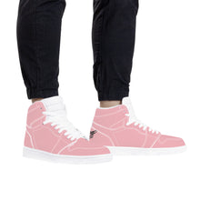 Load image into Gallery viewer, Ti Amo I love you - Exclusive Brand  - Mandys Pink - Skeleton Hands with Heart - High Top Synthetic Leather Sneaker - Ti Amo I love you
