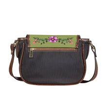 Load image into Gallery viewer, Ti Amo I love you - Exclusive Brand - Olive Green - Floral Bouquet - Saddle Bag
