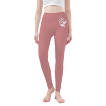 Load image into Gallery viewer, Ti Amo I love you - Exclusive Brand  - New York Pink - White Daisy -  Yoga Leggings
