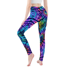 Load image into Gallery viewer, Ti Amo I love you - Exclusive Brand - Blue Zodiac, Curious Blue, Malachite, Purple Heart - Tie-Dye - Womens / Teen Girls / Womens Plus Size - Yoga Leggings - Sizes XS-3XL
