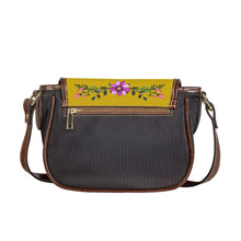 Load image into Gallery viewer, Ti Amo I love you - Exclusive Brand - Gold Tips - Floral Bouquet - Saddle Bag
