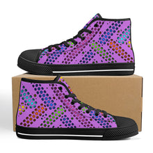 Load image into Gallery viewer, Ti Amo I love you - Exclusive Brand - Lavender - Deco Dots - High-Top Canvas Shoes - Black Soles
