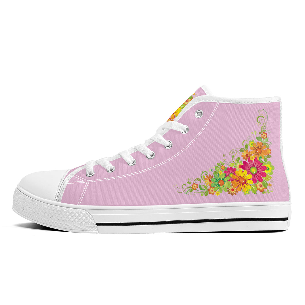 Ti Amo I love you - Exclusive Brand - High-Top Canvas Shoes - White Soles