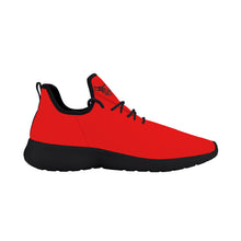 Load image into Gallery viewer, Ti Amo I love you - Exclusive Brand - Red - Skelton Hands with Heart - Mens / Womens - Lightweight Mesh Knit Sneaker - Black Soles
