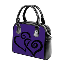 Load image into Gallery viewer, Ti Amo I love you - Exclusive Brand - Meteorite - Double Black Heart -  Shoulder Handbag
