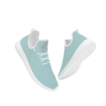 Load image into Gallery viewer, Ti Amo I love you - Exclusive Brand - Medium Ziggurat - Double White Heart -  Lightweight Mesh Knit Sneaker - White Soles
