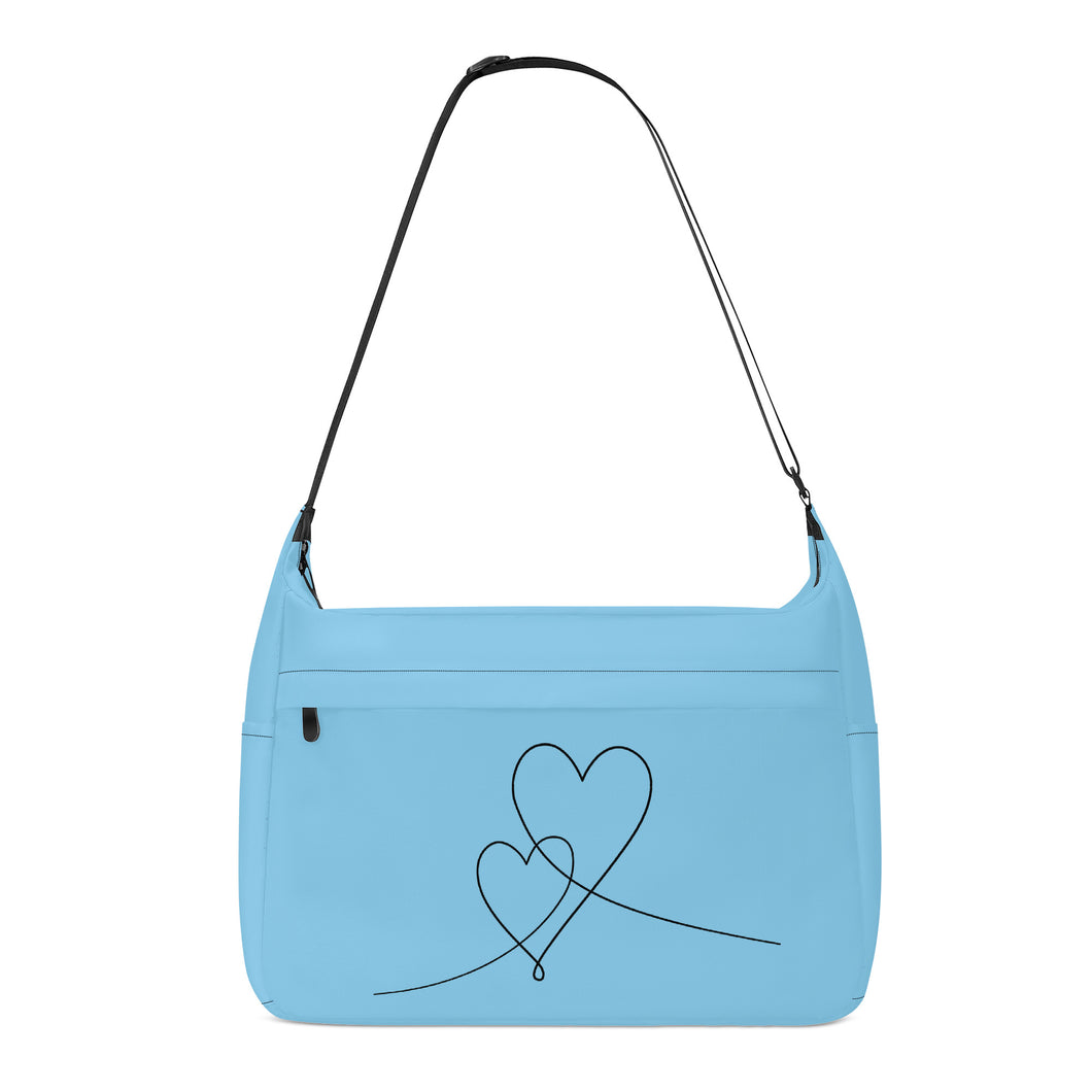 Ti Amo I love you - Exclusive Brand - Baby Blue - Double Script Heart - Journey Computer Shoulder Bag