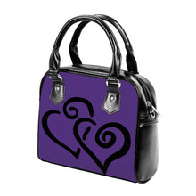 Load image into Gallery viewer, Ti Amo I love you - Exclusive Brand - Minsk - Double Black Heart -  Shoulder Handbag
