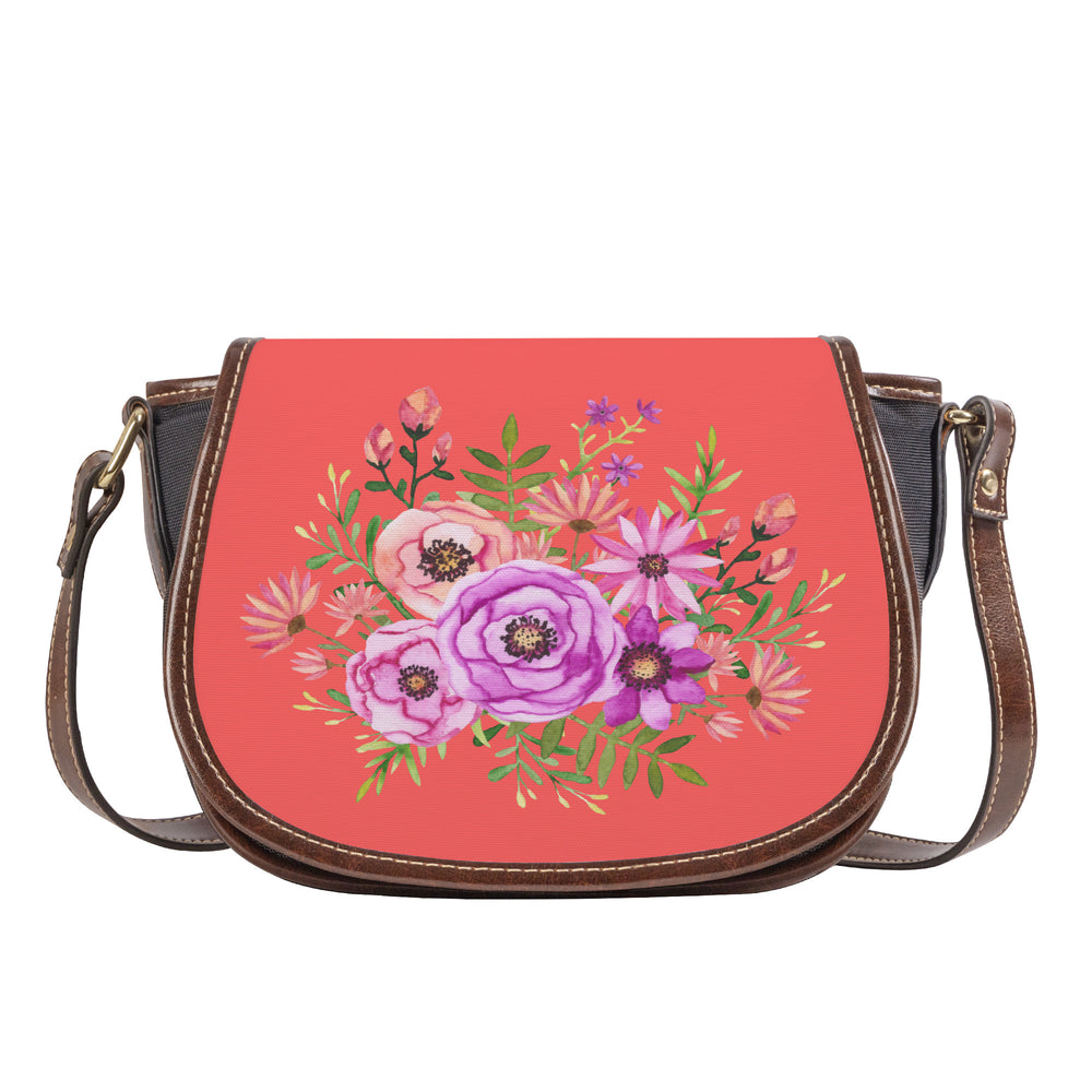 Ti Amo I love you - Exclusive Brand - Bittersweet - Floral Bouquet - Saddle Bag
