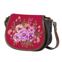 Load image into Gallery viewer, Ti Amo I love you - Exclusive Brand - Cardinal - Pink Floral -  Saddle Bag
