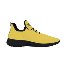 Load image into Gallery viewer, Ti Amo I love you - Exclusive Brand - Mustard Yellow - Skelton Hands with Heart - Mens / Womens - Lightweight Mesh Knit Sneaker - Black Soles
