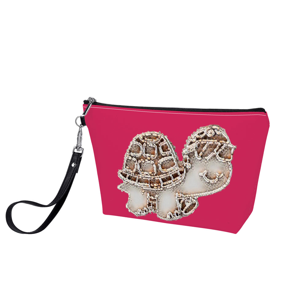Ti Amo I love you - Exclusive Brand - Cerise Red 2 - Turtle - Sling Cosmetic Bag