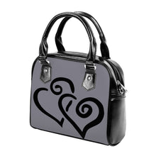 Load image into Gallery viewer, Ti Amo I love you - Exclusive Brand - Jumbo - Double Black Heart -  Shoulder Handbag
