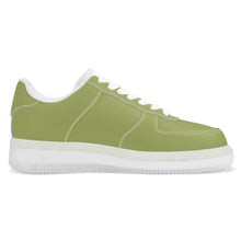 Load image into Gallery viewer, Ti Amo I love you - Exclusive Brand  - Olive Green - Transparent Low Top Air Force Leather Shoes
