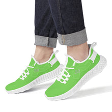 Load image into Gallery viewer, Ti Amo I love you - Exclusive Brand  - Pastel Green -  Double Heart - Womens Mesh Knit Shoes - White Soles
