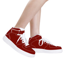 Load image into Gallery viewer, Ti Amo I love you - Exclusive Brand - Barn Red - High Top Unisex Sneakers
