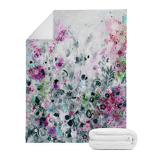 Load image into Gallery viewer, Ti Amo I love you - Exclusive Brand - Mischka Floral Pattern - Micro Fleece Blankets
