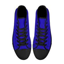 Load image into Gallery viewer, Ti Amo I love you - Exclusive Brand - Persian Blue - High-Top Canvavs Shoes - Black Soles
