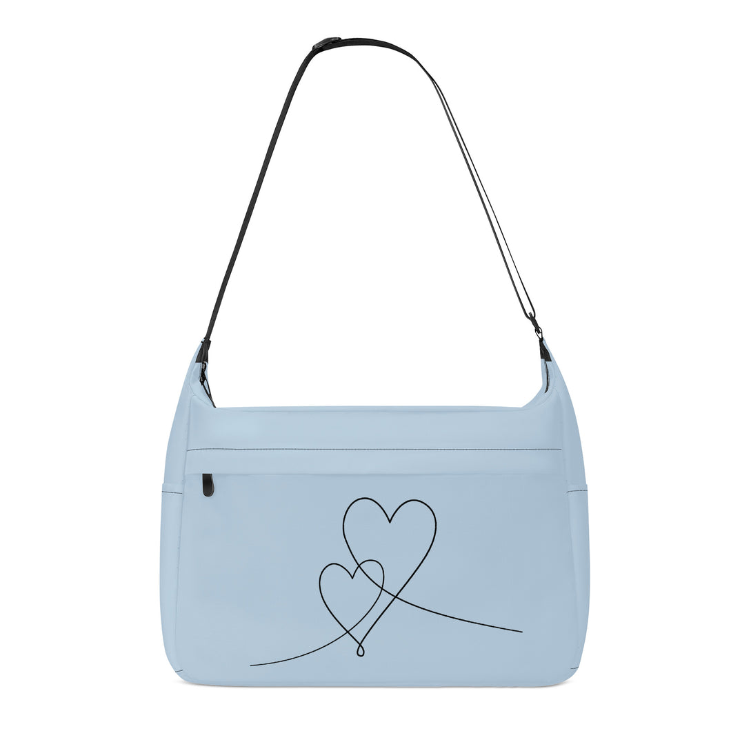 Ti Amo I love you - Exclusive Brand  - Beau Blue - Double Script Heart - Journey Computer Shoulder Bag