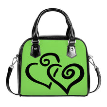 Load image into Gallery viewer, Ti Amo I love you - Exclusive Brand - Conifer - Double Black Heart -  Shoulder Handbag
