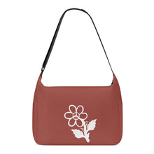 Load image into Gallery viewer, Ti Amo I love you - Exclusive Brand - Cognac - White Daisy - Journey Computer Shoulder Bag
