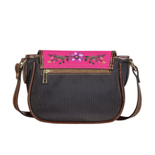 Load image into Gallery viewer, Ti Amo I love you - Exclusive Brand - French Fushia - Floral Bouquet - Saddle Bag
