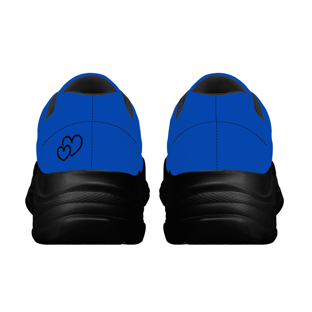 Ti Amo I love you  - Exclusive Brand  - Absolute Zero Blue  - Double Black Heart - Chunky Sneakers - Black Soles