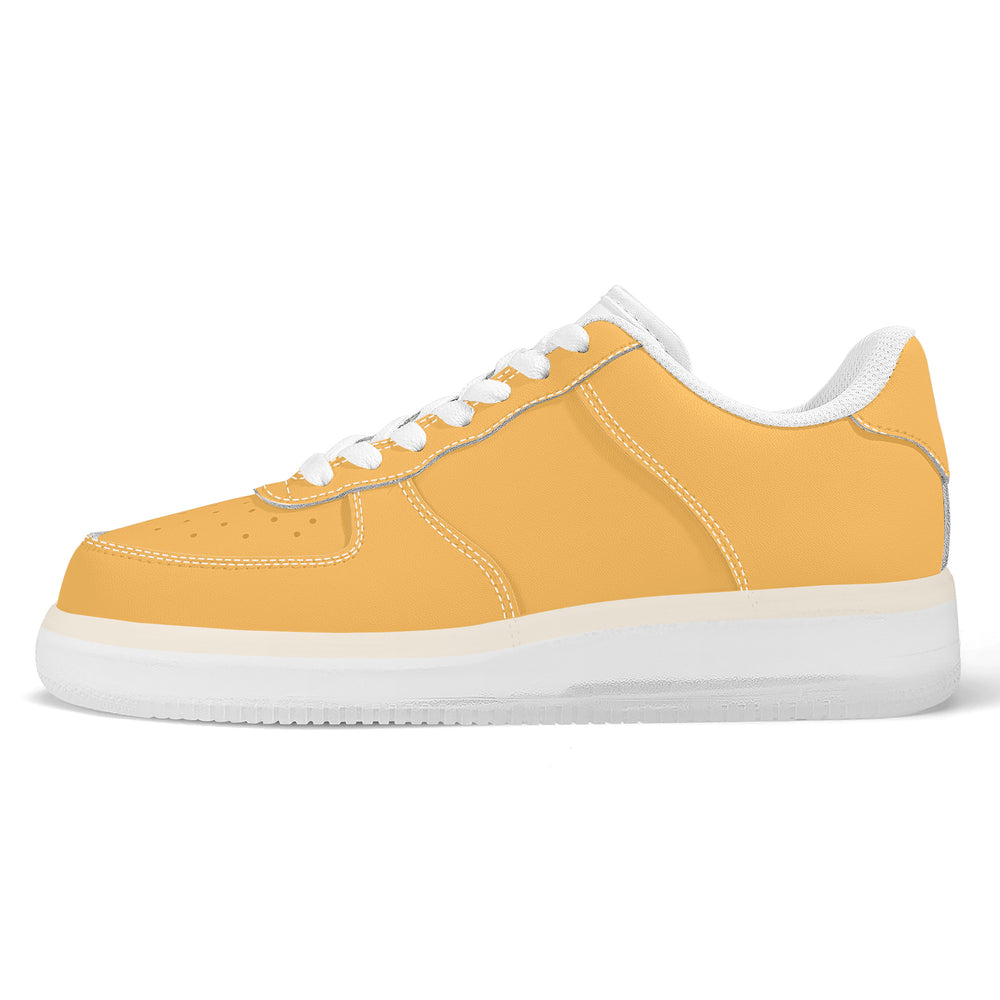 Ti Amo I love you - Exclusive Brand  - Light Orange - Transparent Low Top Air Force Leather Shoes