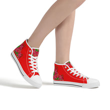 Load image into Gallery viewer, Ti Amo I love you - Exclusive Brand - High-Top Canvas Shoes - White Soles
