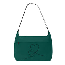 Load image into Gallery viewer, Ti Amo I love you - Exclusive Brand - Aqua Deep - Double Script Heart - Journey Computer Shoulder Bag
