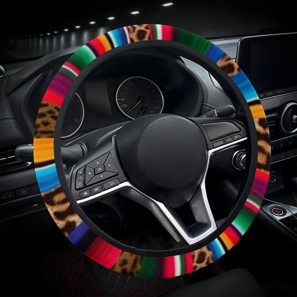 Ti Amo I love you - Exclusive Brand - Leopard & Stripes - Car Steering Wheel Covers