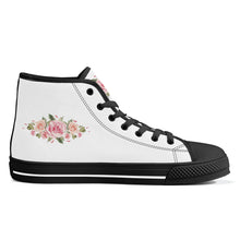 Load image into Gallery viewer, Ti Amo I love you - Exclusive Brand - High-Top Canvas Shoes - Black Soles
