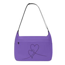 Load image into Gallery viewer, Ti Amo I love you - Exclusive Brand - Fushia Blue - Double Script Heart - Journey Computer Shoulder Bag
