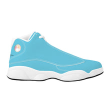 Load image into Gallery viewer, Ti Amo I love you - Exclusive Brand  - Aquamarine Blue - Mens / Womens - Unisex  Basketball Shoes - White Laces
