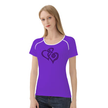 Load image into Gallery viewer, Ti Amo I love you - Exclusive Brand  - Purple Heart - Double Purple Heart - Women&#39;s T shirt
